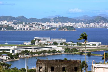 Santos Dumont Havaalanı ve Guanabara Körfezi Santa Teresa - Rio de Janeiro, Brezilya