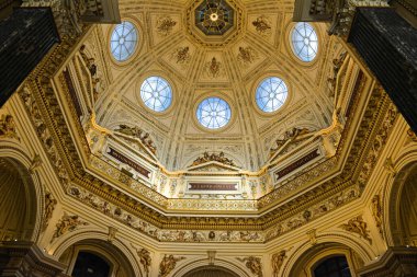 Avusturya, Viyana 'daki Doğa Tarihi Müzesinin Güzel Kubbesi' nin İç Görünümü