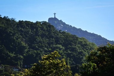 Santa Teresa 'dan görülen Corcovado Dağı - Rio de Janeiro, Brezilya