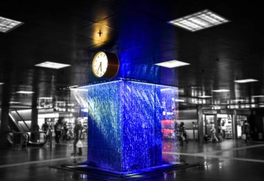 Rush Hour - A Creative Shot at Zurich Central Station clipart