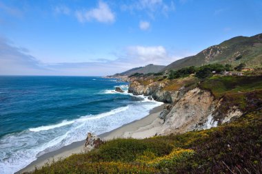 Big Sur Sahil Hattı Rocky Creek Köprüsü - Kaliforniya, ABD