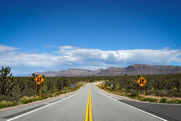 The Empty Road to Grand Canyon West - Arizona, ABD