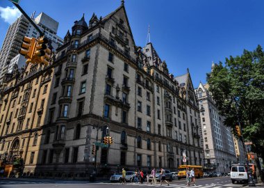 The Dakota Building seen from Central Park West - Manhattan, New York City clipart