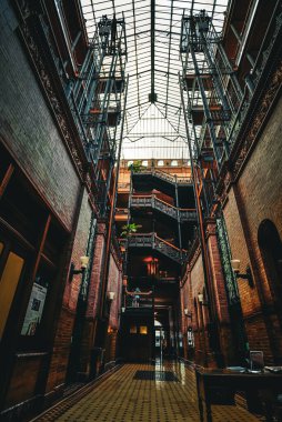 The Atrium of the Bradbury Building - Los Angeles, California clipart