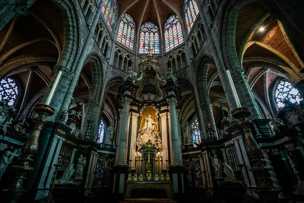 stock image The Impressive Altar of St. Bavo's Cathedral - Ghent, Belgium