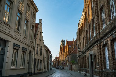 Bruges - Belçika 'da Picturesque Flaman Caddesi