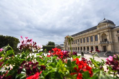 Jardin des Plantes, Paris, Fransa 'da Vibrant Floral Foreground ile Evrim Galerisi