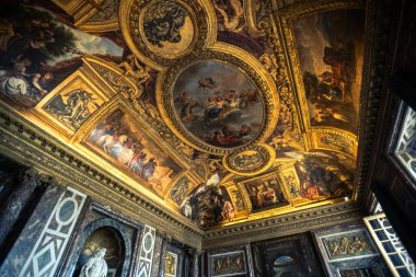 Versay Sarayı 'ndaki Venüs Salonu' nun Süslü Tavanı - Versailles, Fransa