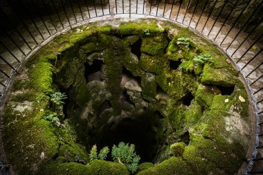 Quinta da Regaleira 'daki Bitmemiş Kuyu (Poco Imperfeito) Sintra, Portekiz