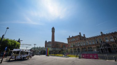 Gent-Sint-Pieters Railway Station on a Sunny Day - Ghent, Belgium clipart