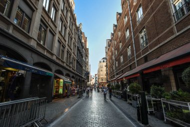 Rue de L 'Etuve' deki Hayat Sokağı Sahnesi - Brüksel, Belçika