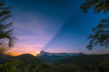 Colorful Sunset over Hills in Itaipava - Rio de Janeiro, Brazil clipart