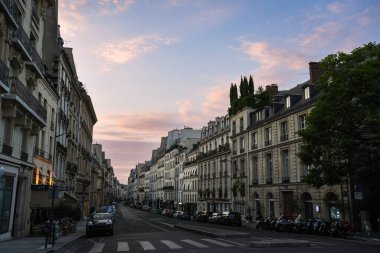 Rue de Tournon at Sunset in Paris, France clipart