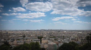 Montmartre Hill 'den Paris' in Panoramik Manzarası - Paris, Fransa