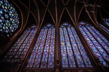 Sersemletici Lekeli Pencereler Sainte-Chapelle - Paris, Fransa