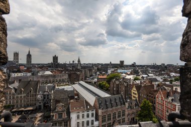 Gent 'in Ortaçağ Mimarisi Gravensteen Kalesi - Belçika