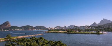 Rio de Janeiro 'nun Panoramik Manzarası Şekerleme ve Corcovado ile Brezilya