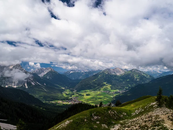 Panorama Bavarese Veduta Aerea Del Villaggio Montagne Foreste — Foto Stock