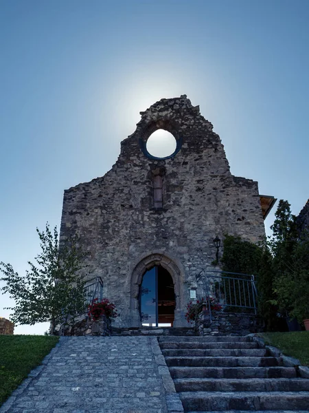 Μεσαιωνική Εκκλησία Μοναστήρι Καταστρέψει Τοίχο Στο Arnoldstein Villach Καρινθία Αυστρία — Φωτογραφία Αρχείου