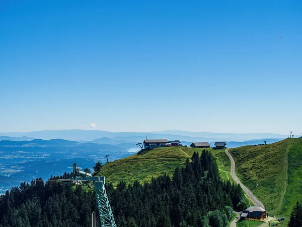 Panoramatický Výhled Dreilandereck Rakousko Slovinsko Itálie Korutany Vlekem Sedačková Lanovka — Stock fotografie