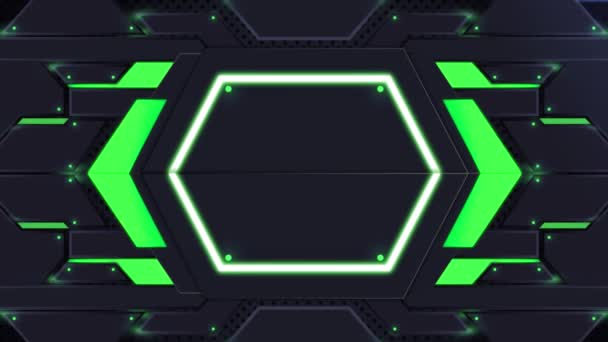 Absztrakt Futurisztikus Hexagon Fekete Modern Játék Háttér Premium Template — Stock videók