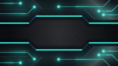 Soyut Parlak Mavi Neon Çizgileri Fütürist Hareket Arkaplanı