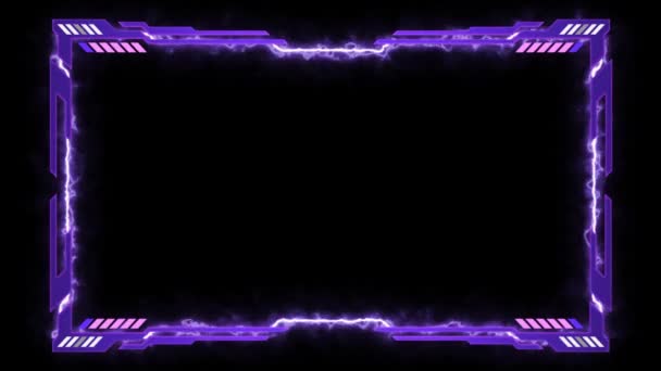Blue Purple Light Overlay Stream Overlay Screen Графическое Видео Движения — стоковое видео