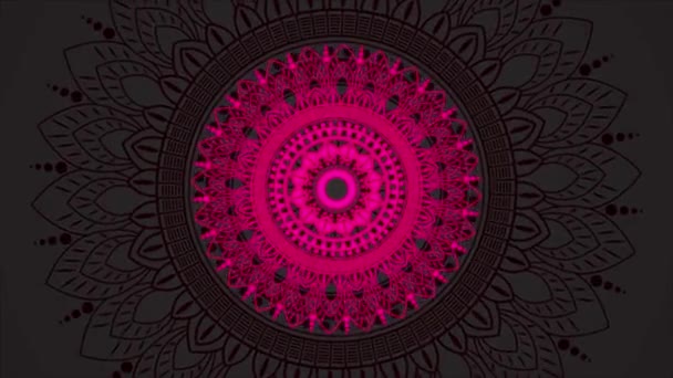 Video Motivo Mandala Con Misma Composición Color Que Rosa — Vídeos de Stock