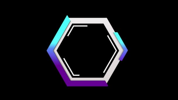 Nowoczesny Projekt Kreatywnego Logo Tematem Cyberpunk — Wideo stockowe