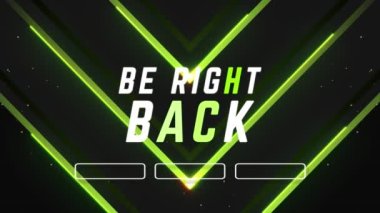 Green Neon Set Oyuncular için Canlı Yayın Element Tasarımı. Hemen dönerim.
