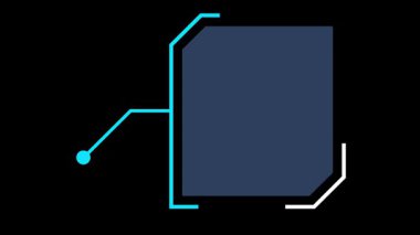 Futuristic call to action title banner. Digital frame box, cyberpunk style