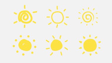 Fırça efektiyle parlayan güneşin görüntüsü