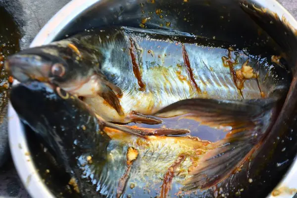 Lezzetli Asya yemeklerinin yakın görüntüsü