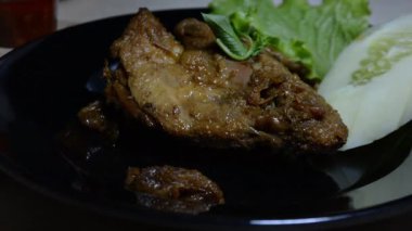 Lezzetli Asya yemeklerinin yakın görüntüsü