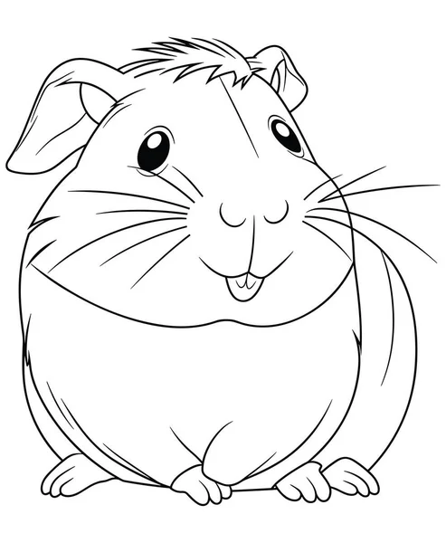 Vektorillustration Einer Niedlichen Cartoon Maus Malbuch Malvorlagen Malvorlagen — Stockvektor