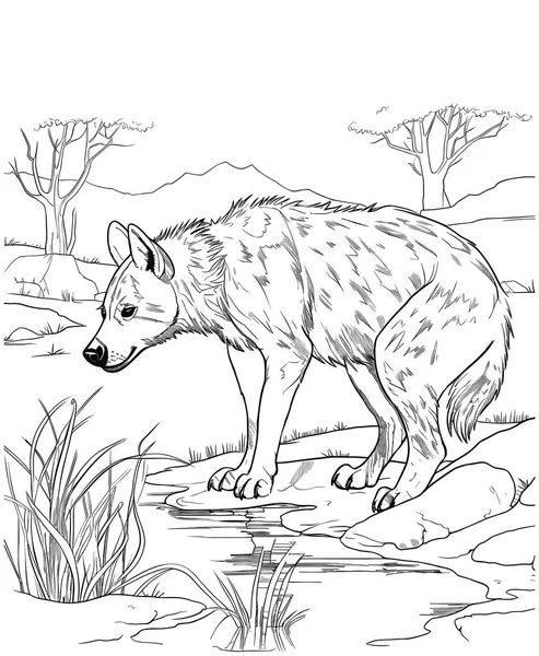 Ilustración Vectorial Lobo — Archivo Imágenes Vectoriales