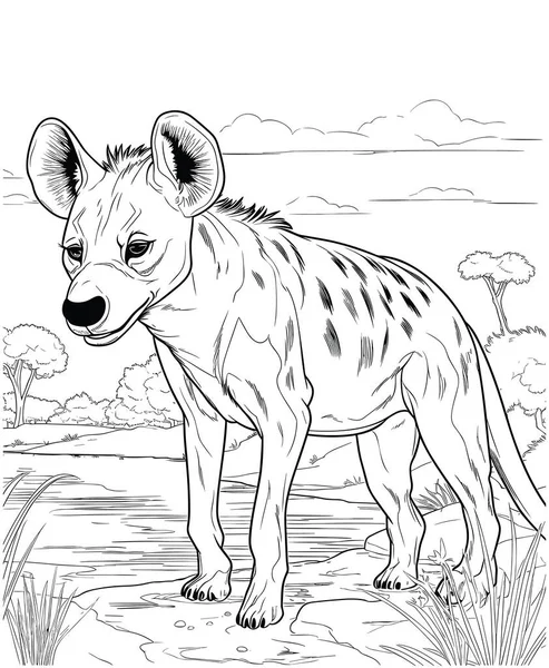 Vector Ilustración Dibujos Animados Lindo Jaguar Selva — Vector de stock