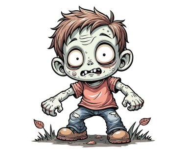Çizgi filmdeki büyük gözlü zombi.