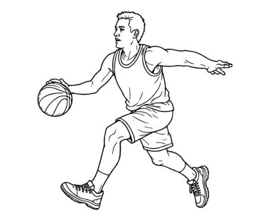 Bir basketbol oyuncusunun çizimi