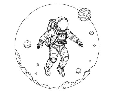 Uzayda Astronot.