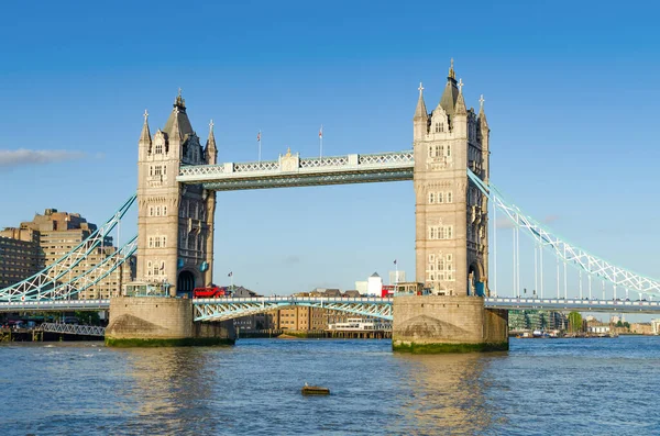 Swing Bridge Historic Tower Bridge River Thames London Sunny Day — Stock Photo, Image