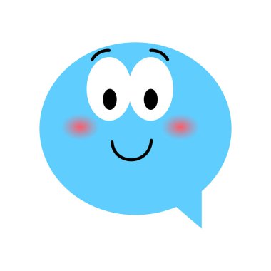 Konuşma balonu simgesi. Vektör illüstrasyonu düz stil kapat