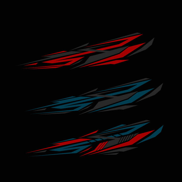 car body wrapping template sticker design vector