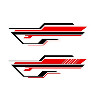 Araba ambalajlama şablon tasarımı. Yarış arabası çıkartmaları