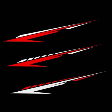 Araba ambalajlama şablon tasarımı. Yarış arabası çıkartmaları.