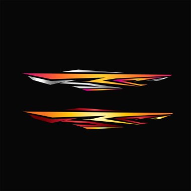 Araba ambalaj etiketi vektörü. modern araba etiketleri