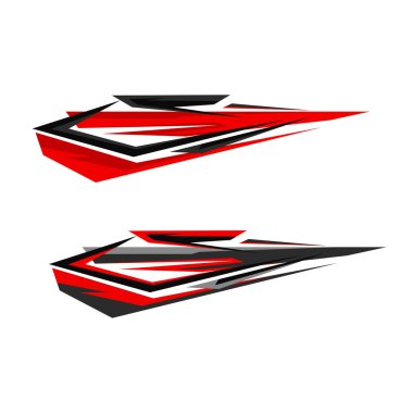  Araba ambalajı tasarım vektörü. Plastik araba çıkartması. modern araba çıkartmaları