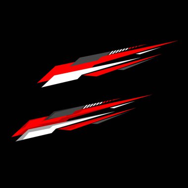 Araba ambalajlama şablon tasarımı. Yarış arabası çıkartmaları.