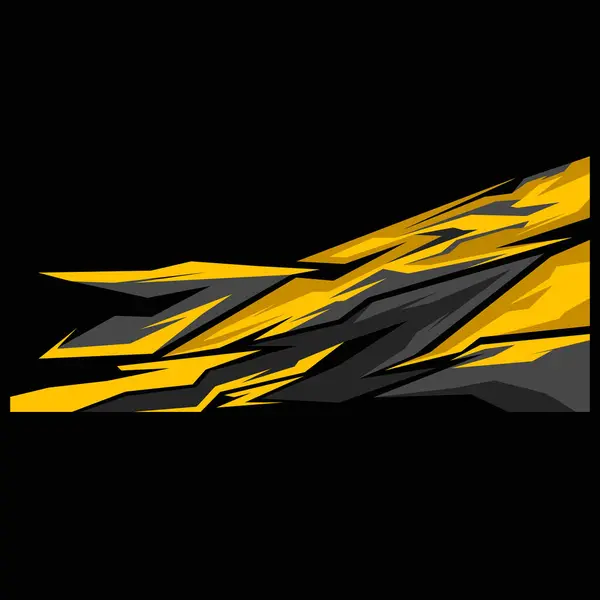 Araba ambalajlama şablon tasarımı. Yarış arabası çıkartmaları.