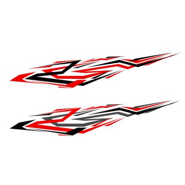 Araba ambalajlama şablon tasarımı. Yarış arabası çıkartmaları.